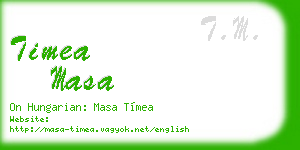 timea masa business card
